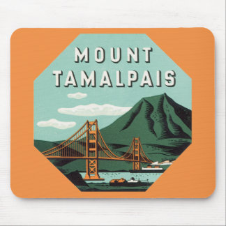Vintage Travel, Tamalpais Mountain or Mount Tam Mouse Pad