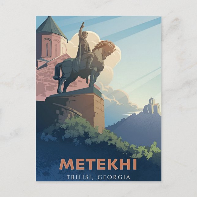 vintage travel Tbilisi Georgia Buildings Cityscape Postcard (Front)