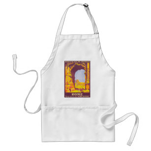 Vintage Travel, the Coliseum in Rome Italy Italian Standard Apron