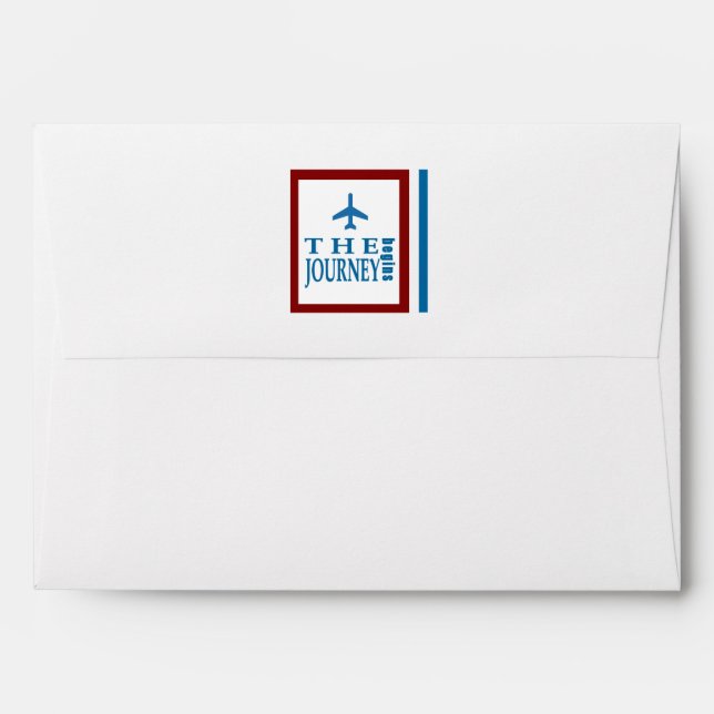 Vintage Travel Themed Wedding Envelope (Back (Top Flap))