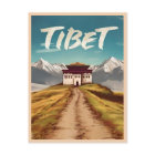 Vintage Travel Tibet Himalayas Retro Scenic