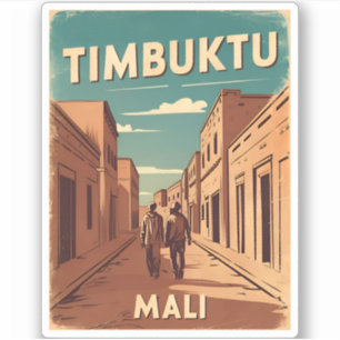 Vintage Travel Timbuktu Mali Africa Retro Graphic