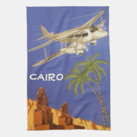 Vintage Travel to Cairo, Eygpt, Biplane Aeroplane