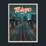 Vintage Travel Tokyo Japan Cityscape Retro Scenic Postcard<br><div class="desc">Explore the vibrant energy of Japan’s bustling capital with this retro travel-themed design. Infused with nostalgic vibes and vintage charm,  this piece celebrates the unique fusion of tradition and modernity that makes Tokyo unforgettable.</div>
