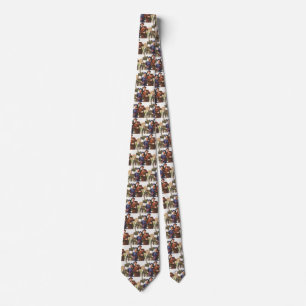 Vintage Travel, Tourists on Vacation Sightseeing Tie