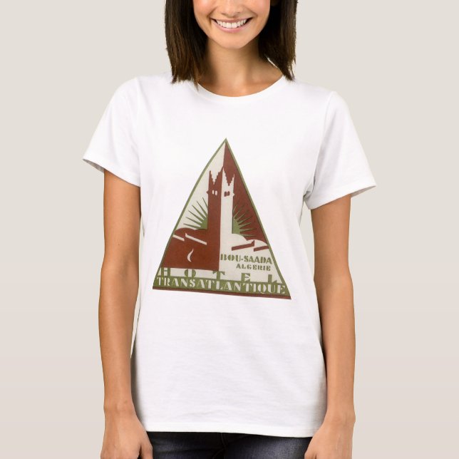 Vintage Travel, Trans Atlantique Hotel, Algeria T-Shirt (Front)