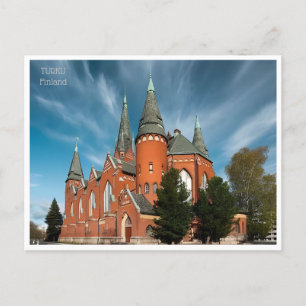 vintage travel Turku Finland Finlande tourism Postcard