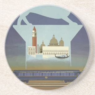 Vintage Travel Venice Orient Express Coaster