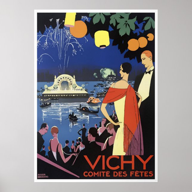 Vintage Travel - Vichy - France Poster (Front)