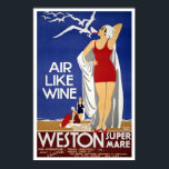 Vintage travel,Weston-super-Mare Poster<br><div class="desc">Vintage travel poster for Weston-super-Mare.</div>