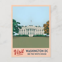 Vintage Travel White House Washington DC
