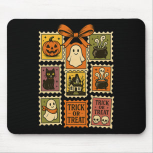 Vintage Treat Trick Or Shirt Cute Retro Halloween Mouse Pad