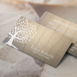 Vintage Tree Elegant Linen Texture Appointment<br><div class="desc">Vintage Tree Elegant Linen Appointment Cards.</div>