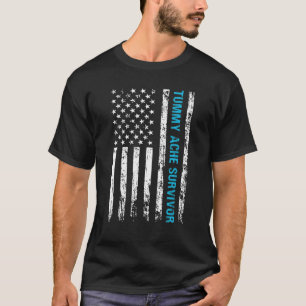 Vintage Trendy Retro Proud Tummy Ache Survivor 1 T-Shirt