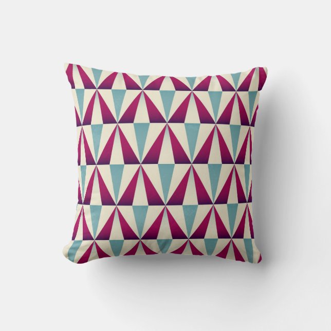 Vintage triangle geometric seamless pattern. cushion (Front)