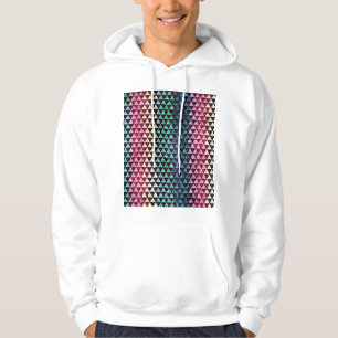 Vintage Triangle Geometric Seamless Pattern Hoodie