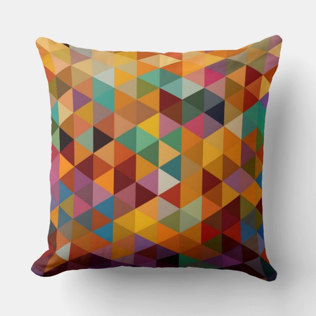 Vintage Triangles Pattern Background. Cushion (Front)