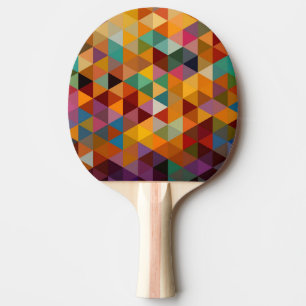 Vintage Triangles Pattern Background. Ping Pong Paddle