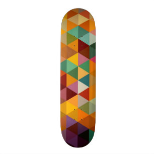 Vintage Triangles Pattern Background. Skateboard