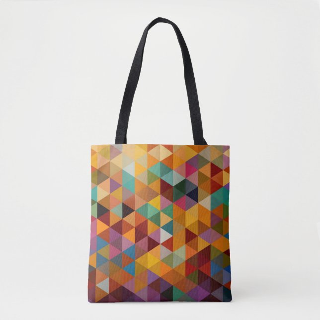 Vintage Triangles Pattern Background. Tote Bag (Front)
