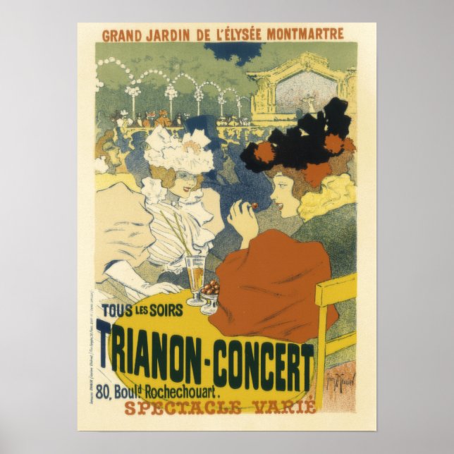Vintage Trianon-Concert Advertisement Poster (Front)