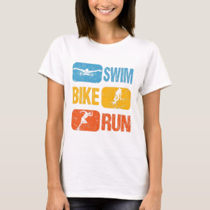 Vintage Triathlon - Swim Bike Run T-Shirt
