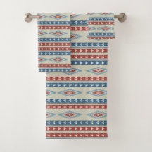 Vintage Tribal Arrows In Red And Blue