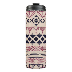 Vintage tribal Aztec background, ethnic pattern. Thermal Tumbler