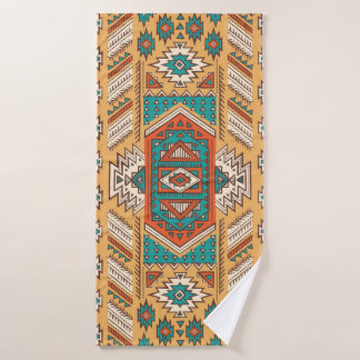 Vintage tribal ethnic seamless illustration patter bath towel