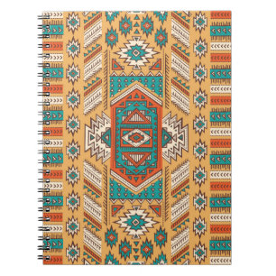 Vintage tribal ethnic seamless illustration patter notebook