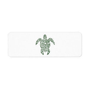 Vintage Tribal Style Turtle Return Address Label