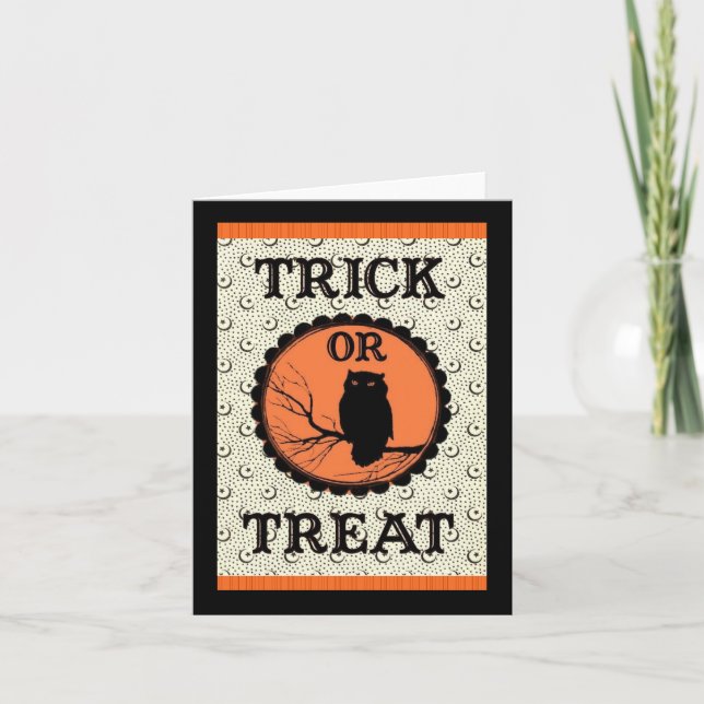 Vintage Trick Or Treat Card (Front)