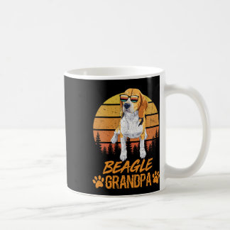 Vintage Tricolor Beagle Dog Grandpa Paw Dad Father Coffee Mug