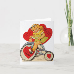 Vintage Tricycle Valentine's Day Card