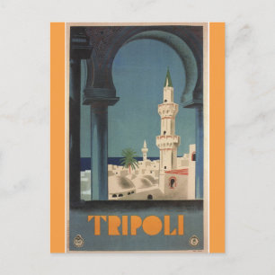 Vintage Tripoli Libya Travel Postcard
