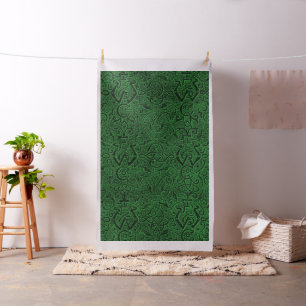 Vintage Triskle Celtic Trinity Knot Ivy Green Fabric