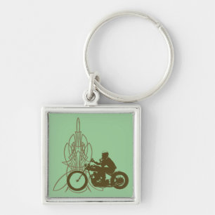 Vintage Triumph Riding Key Ring