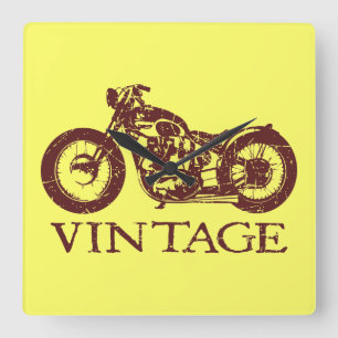 Vintage Triumph Square Wall Clock