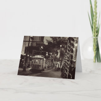 Vintage Trolley Christmas Card