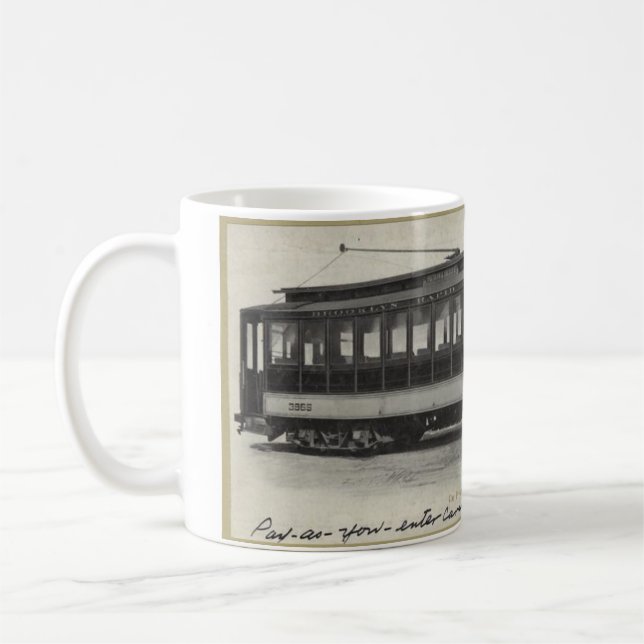 Vintage Trolley Mug - Sip and Transport Back (Left)