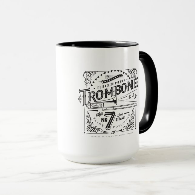 Vintage Trombone Mug (Front Right)