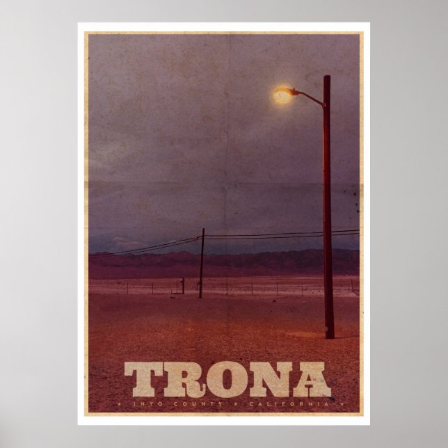 Vintage Trona Travel Poster (Front)