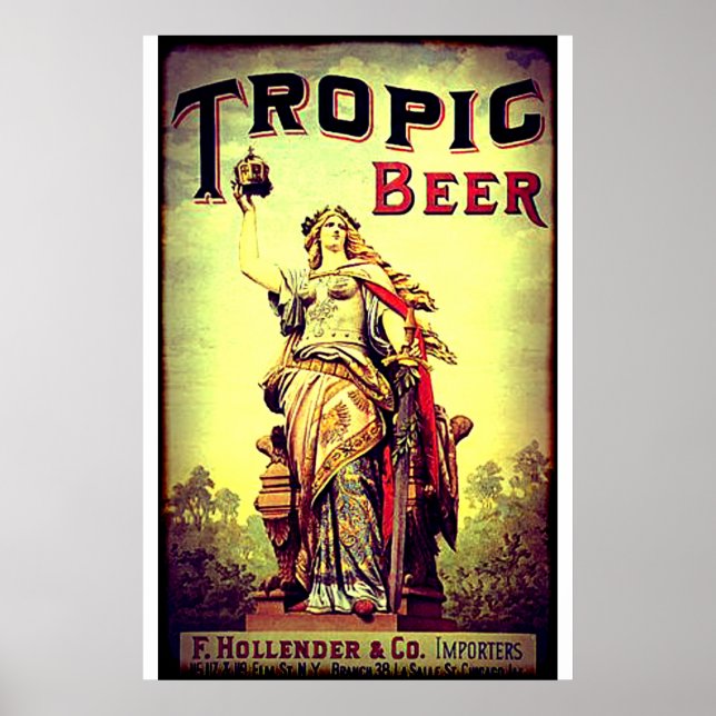 Vintage Tropic Beer Advertisement Poster (Front)