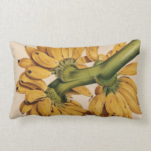 Vintage Tropical Banana Lumbar Pillow