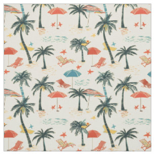 Vintage Tropical Beach Fabric
