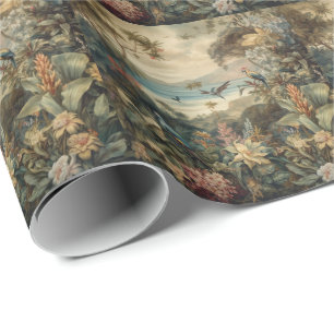 Vintage Tropical Botanical Paradise Art   Luxury Wrapping Paper
