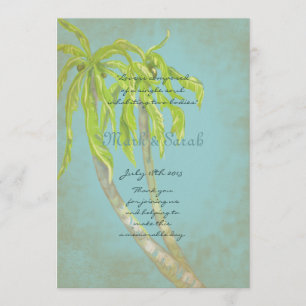 Vintage Tropical Breeze II Wedding Program