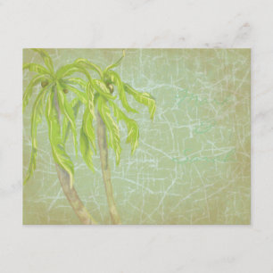Vintage Tropical Breeze Wedding RSVP Card