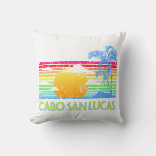 Vintage Tropical Cabo San Lucas Cushion