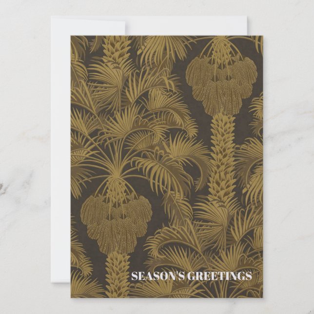 Vintage Tropical Christmas Card (Front)